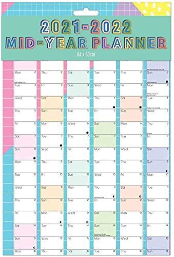 Großer akademischer Jahresplaner 2021 2022, Wandkalender, A1, 840 x 600 mm (tropisch)