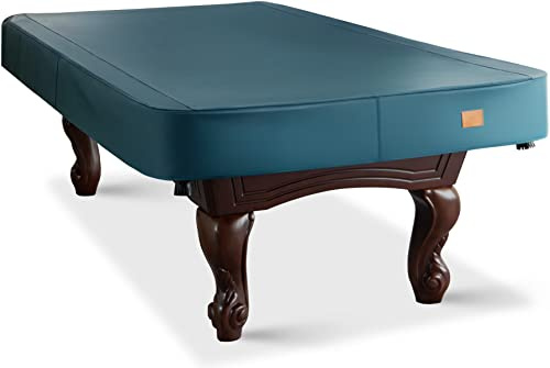 BEARCOVER Heavy Duty Leatherette Billiard Pool Table Cover, Waterproof & Tearproof Cover for Pool Table 7/8/9FT (10 Colors Available) (8 Feet/Malachite Green)