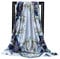 FAIRYGATE Seidentuch buntes Halstuch für Damen aus 100% Maulbeer Seide quadratisch Paisley klein 90 * 90 cm blau 73015