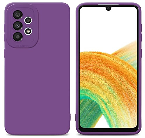 Cadorabo Hülle kompatibel mit Samsung Galaxy A32 4G Schutzhülle TPU Silikon Case Liquid Design mit Kameraschutz Slim Kratzfest Weiche Gummi mit Rundumschutz Case Hülle für Galaxy A32 4G in Lila