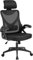 Yaheetech Ergonomic Computer Desk Chair, High Back Home Office Chair with Flip-up Armrest and Lumbar Support for Home Study or Manager Work Black