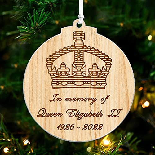 Queen Elizabeth II Bauble 2024 The Queen Memorial Ornament Commemorative Christmas Tree Decoration Pendant Remembering Her Majesty The Queen’s Rest in Peace