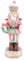 Clayre & Eef Figur Nussknacker 24 cm Rosa Polyresin Weihnachtsdekoration