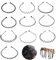 ChouchouClip 10 Pièces Bandeaux en Métal,Bandeaux Ondulés Élastique,Noir Antidérapant Sport Unisexe Serre Tete Accessoires Pour Femmes et Hommes, Livré Avec 10 Cordons Élastiques Noirs
