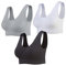 Lemef - Lot de 3 brassières de Sport/Yoga pour Femme - brassières sans Couture et sans Armature, avec Coussinets Amovibles, Taille 3XL