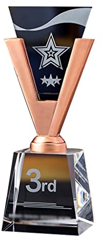 Crystal Award Trophies, Award Trophy for Trophy Awards und Partyfeiern, Award Ceremony und Appreciation Gift (Farbe : Messing)