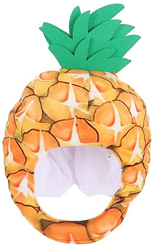VICASKY Ananas-maskenhut Für Party Pool-Party-hüte Essenskostümhüte Partyhut Verkleiden Ananas-maskenhut Für Kinder Obst-partyhüte Plüsch-Ananas-mütze Küken Bankett Mayonnaise Pp Baumwolle
