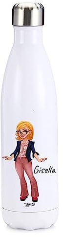 Borraccia Termica Bottiglia Termica Acciaio Inox 500ml Made in Italy Thermos 24 Ore Freddo & 12 h Caldo - Personalizzata con nome - Crea il tuo Avatar