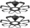 ANNIFUNLY Garagenlampe Led 210W - 2 Stück 21000lm Werkstattlampe Garagenbeleuchtung 6500K Verformbare Deckenlampe mit 8 Panel, E26/E27 Kellerlampe Bay Licht für Geschäft Werkstatt Scheune Lager