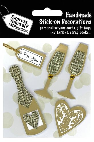 Gold Champagne & Heart (Foil)