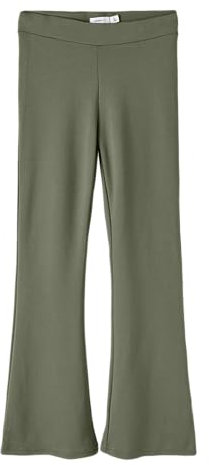 NAME IT NKFFRIKKALI Bootcut Pant Noos Pantaloni di Stoffa, Deep Lichen Green, 104 Bambina