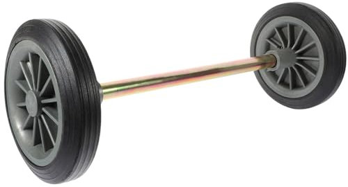 SOLUSTRE Wheelie Bin Wheels Replacement Set Plastic Wheels Wheelie Bin Wheels with Hollow Shaft Wheelie Bin Roll Outdoor Garden Wheelie Bin Accessories for 240L Wheelie Bin