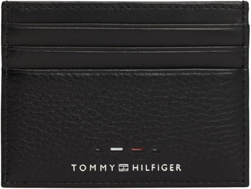 Tommy Hilfiger Porte-Carte Homme Premium Holder en Cuir, Noir (Black), Taille Unique