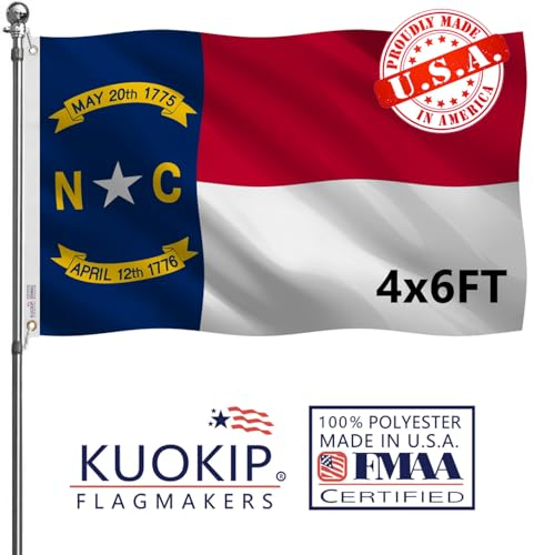 KUOKIP Nord-Canrolina-Flagge, 10 x 15 cm