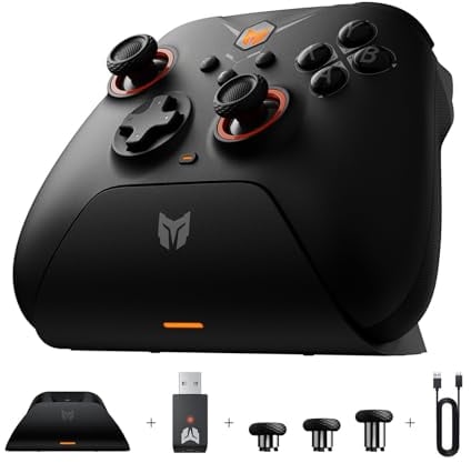 BIGBIG WON PC-Controller, Gale Hall Wireless-Controller, Bewegungssteuerung, Hall-Joysticks-Auslöser, 3 Paar Thumbsticks, PC-App-Gamecontroller für Switch/PC/iOS/Android Wireless Gaming Controller