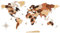 Creawoo Carte du Monde en Bois 3D pour Décoration Murale, Grande Carte du Monde Décoration Murale de Salon, Chambre, Bureau, Carte du Monde de Voyage en Bois Multicouche Multicolore-100x57cm
