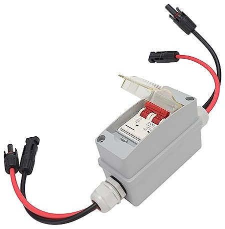 Cocoarm Disjoncteur MCB 2P DC Combiner Box, Protection Contre Les Surtensions, Couvercle Transparent, IP65, Rail DIN, 32 A, Excellent Design, Applicable aux Ménages, Camping-Cars (avec