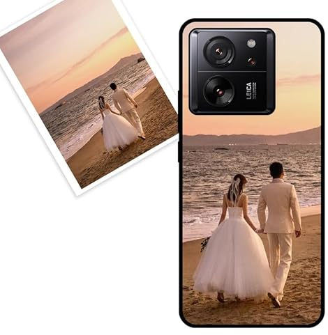 KARTXITAI personalisierte Handyhülle Kompatibel mit Xiaomi 13T/13T Pro,Stoßfeste Schutzhülle mit Weiche Bumper hülle selber gestalten-case personalisiert mit Foto,Bildern,oder Text -SCHWARZ