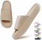 VEXITO Ciabatte Nuvola Donna Estive Scarpe Mare Uomo Pantofole Antiodore Morbide Casa Eva Sandali Spiaggia Piscina Gomma Ortopediche Plastica Beige Gr. 46-47