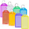 Romon Porte Clés, 40 Pièces Porte Clef Plastique avec Étiquettes en Papier Vierge Couvercles Transparents et Anneaux Fendus Identificateurs Robustes, Porte Cle Assorties ID Eiquettes, 5 couleurs