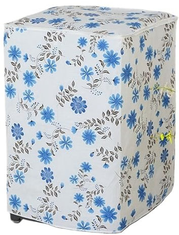 Waschmaschinenabdeckung Wasserdichte Waschmaschinen-Trockner-Abdeckung, Sonnenschutz, Reisepasshülle, beschichtete silberne Schutzhülle, mit Reißverschluss, Rolle, staubdicht für Die Meisten Waschmasc