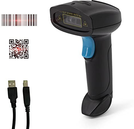 1D-2D-Barcodescanner, Handheld, kabelloser USB-Barcodeleser, manuelle Auslösung/automatisches kontinuierliches Scannen, unterstützt Papiercode, kompatibel mit, Android,