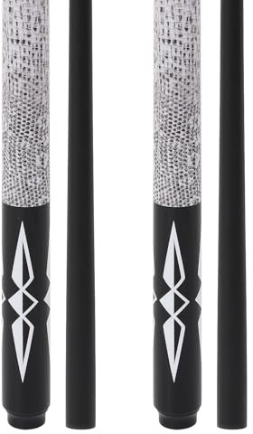 Dysdensa Juego de 2 palos de billar de fibra de vidrio de 538.6 g, 567.0 g, 147.3 cm, color blanco