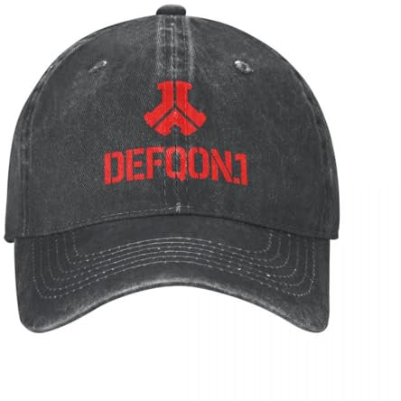KUGEUII Outdoor Unisex Sport Defcon 1 2024 Mode Baseballkappe Baumwolle Hüte Verstellbarer Hut Universal Casual Cap Truck Fahrer Hut Geschenke