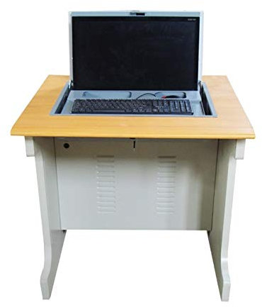 Moderner Computertisch mit abschließbarer Schublade für Home Office Arbeitsplatz