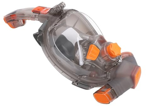 Vollge Gesicht Schnorchelbrille mit Kamera -Halterung - 180 Grad Panoramablick Sicht Schnorchelbrillen - Sicheres Atmen, Nebel -Technologie - Tauchmasken (S M) (L XL)
