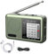 Uhngw UKW MW Radio - Kleines Radio Mit Kopfhöreranschluss, Wiederaufladbarer Akku, Kurzwellenradio Mit Vollbandempfang Für Outdoor, Zuhause, Reisen Und Camping