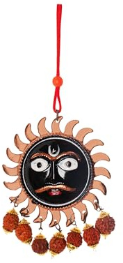 Handgefertigte Gayatri-Mantra-Skulptur mit Ständer, dekoratives Schaustück für Zuhause, Büro, Tempel, Yoga, religiöse Dekoration und Geschenk (Surya Narayan)