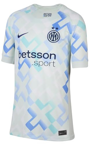 Inter Mailand 2025/26 Stadium Away Replika Fußballtrikot Mit Nike Dri-Fit-Technologie Für Ältere Kinder, Ghost Aqua/White/Blue Void, HJ5288-497, XL