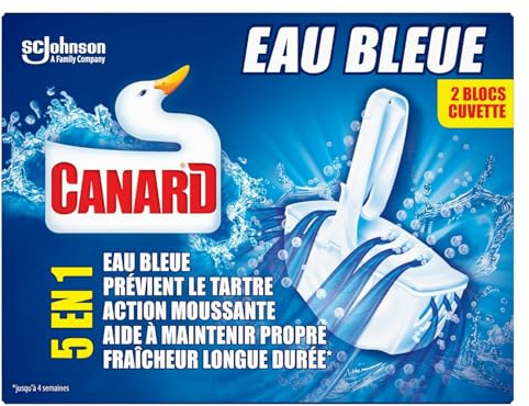 CANARD WC – Protection Complète 5-en-1 pour WC, Parfum Frais et Eau Bleue (Lot de 2 blocs) - Lot de 4 - vendu par Lot