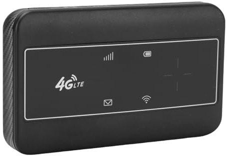 MENDUNER Tragbarer 4G LTE Handheld WiFi -Router, Mobile Internet WiFi Repeater, Kompatibel mit Allen Europäischen Ländern, Universal Device Suppor Router Home Business RV Cruise (Black)