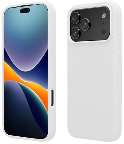kwmobile Case Compatible with Apple iPhone 17 Pro Max Case - TPU Silicone Phone Cover with Soft Finish - White