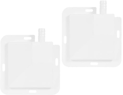 KAILIKETIY Lot de 2 bacs de récupération d'eau pour climatiseur, bac à condensation en plastique blanc, grande capacité, ouverture de 1,2 cm, pour bureau et autres espaces