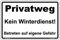 Schild Privatweg - Kein Winterdienst Hinweisschild 300x200 mm stabile Aluminiumverbundplatte 3mm stark - inkl. 4 Eckbohrungen