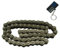 STONEDER Chaîne de démarreur électrique 62 maillons pour véhicule Tout-Terrain/Quad/Dirt Bike/Pit Bike/go Kart/Taotao/Sunl/Peace/Kazuma/Roketa 50cc 70cc/90cc/110cc/125cc