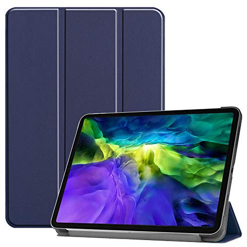 Kepuch Custer Coque pour iPad Pro 11 5G 2022 2021 2020 2018,PU-Cuir Étui Housse pour iPad Pro 11 5G 2022 2021 2020 2018 - Bleu