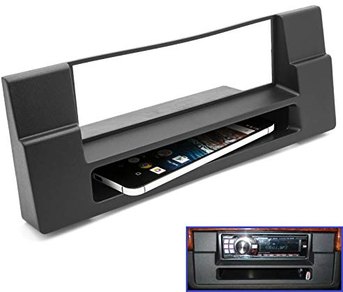 Adapter Universe Radio Blende Einbau Rahmen 1 DIN passend für BMW 5er (E39) BMW X5 (E53) mit Ablagefach
