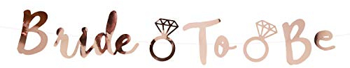 Oblique Unique® Bride to Be Girlande Banner 1,5m in Roségold für JGA Junggesellinnenabschied Hen Party Deko