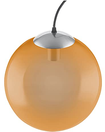 LEDVANCE Vintage Edition 1906, Deckenleuchte mit E27 Sockel, Oranges Glas, Ohne Leuchtmittel, Bubble Pendant