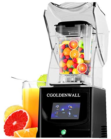 CGOLDENWALL1800W Blender Smoothie Maker with 30000 RPM/Min丨Automatic Ice Crusher Juicer & Grinder Stainless Steel Base High Speed with1000ml Cup (black)