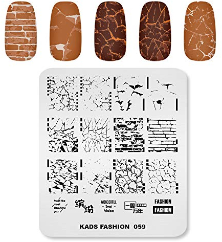 Alexnailart Nail Stamping Platte Nail Art Wand Riss Word Bild Vorlage Transfer Schablonen Maniküre drucken Nagel Kunst DIY werkzeug