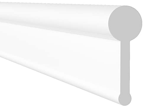 HNNHOME White Shower Screen Seal Strip for Folding Doors (1.95 Meter)