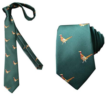 ACVIP Herren Krawatte mit Tier Stickerei Muster Klassische 7cm Krawatte Necktie