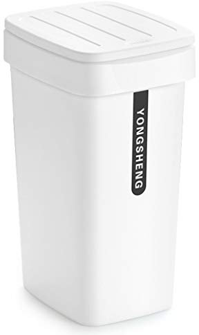LIQIN Poubelle Sac Automatique Change Cover Accueil Salon Cuisine Salle Bucket Bureau poubelles qu'automatiquement Tirez Sacs (Color : White*9L, Size : with Cover)