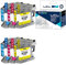LCL Kompatibel Tintenpatrone LC121 LC123 LC123C LC123M LC123Y (2Cyan 2Magenta 2Gelb) Ersatz für Brother MFC-J4410DW J4510DW J4610DW J4710DW J470DW J6920DW J870DW J245 J650DW J6720DW J6520DW