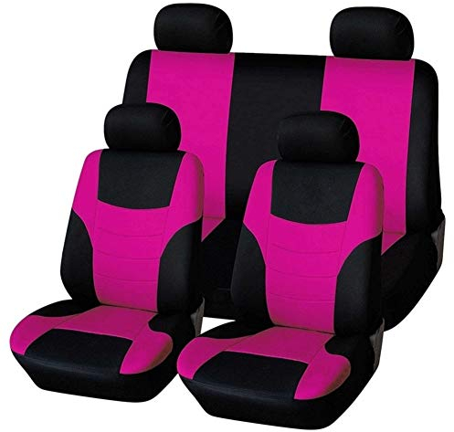 Auto Sitzauflagen Set 8pcs Auto-Universalsitzabdeckungs-Kissen-Schutz-Wear-Sitzabdeckung Rosa AutositzbezüGe (Color Name : Pink)